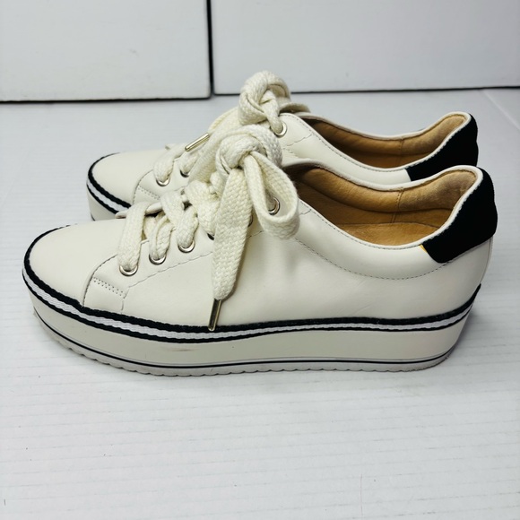 JOIE Dabnis Leather Flatform Sneakers Size 8 - Picture 4 of 7